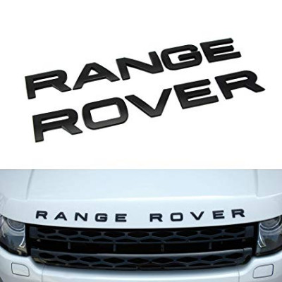 Автологотип шильдик емблема напис Land Rover Range Rover чорний мат Lr062324