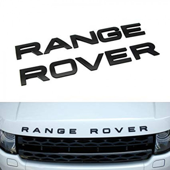 Автологотип емблема напис Land Rover Range Rover чорний мат Lr062324