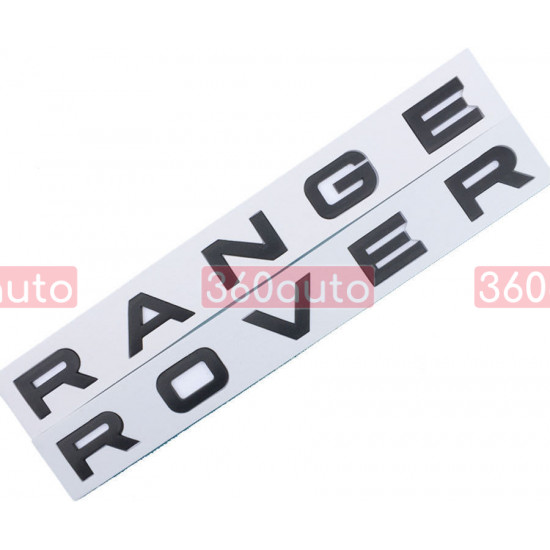 Автологотип шильдик эмблема надпись Land Rover Range Rover мат черная Lr062324