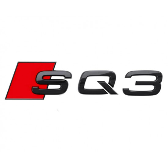 Автологотип шильдик эмблема надпись Audi SQ3 Tuning Exclusive Black Edition на крышку багажника