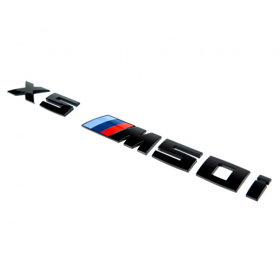 Автологотип шильдик емблема напис BMW X5m50i power black глянець Emblems152257