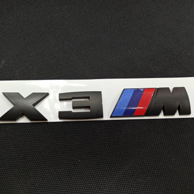 Автологотип шильдик эмблема надпись BMW X3M power black матовая