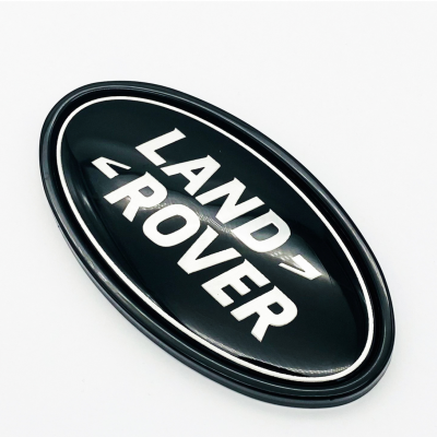 Автологотип шильдик емблема Land Rover 91x49 чорна на кришку багажника