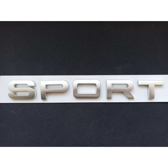 Автологотип шильдик емблема напис Land Rover Sport 180мм сірий мат Emblems154351