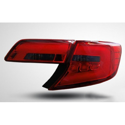 Альтернативная оптика задняя на Toyota Camry XV50 2011- USA LED красная дымчатая тюнинг JunYan