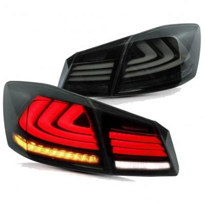 Альтернативна оптика задня на Honda Accord 2012- стиль Lexus LED чорна тюнінг VLAND