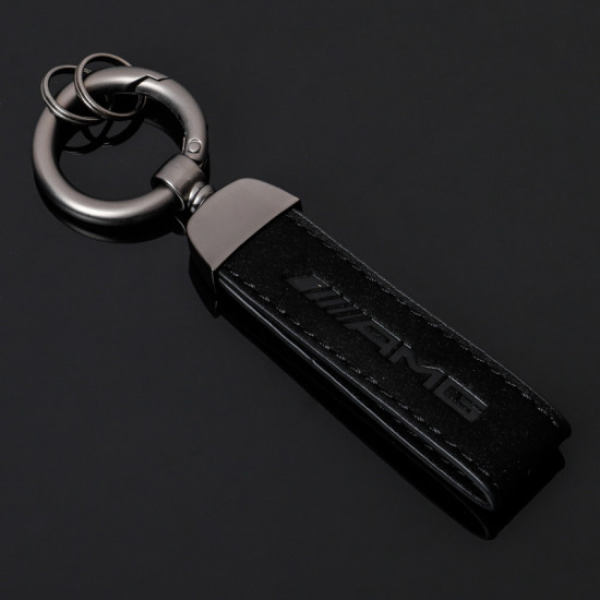 Автомобильный брелок на ключи Mercedes AMG кожаный ремешок BrelOK 163582