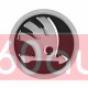 Автологотип шильдик эмблема Skoda черная с хромом нового образца 32D853621A 90мм
