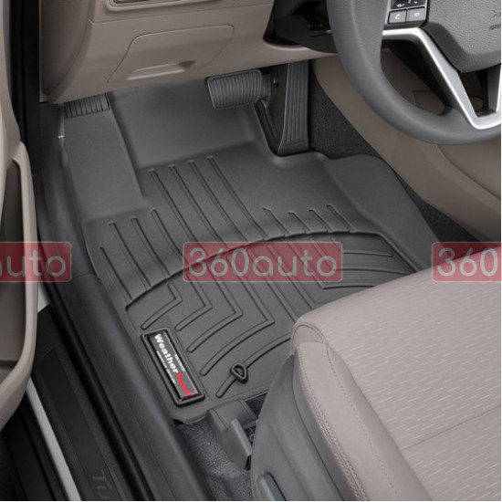 3D килимки для Kia Sportage, Hyundai Tucson 2015- чорні передні WeatherTech 4415721