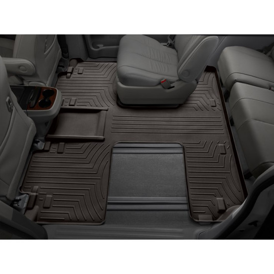 3D килимки для Toyota Sienna 2011- 7 місць какао 2+3 ряд WeatherTech 473004