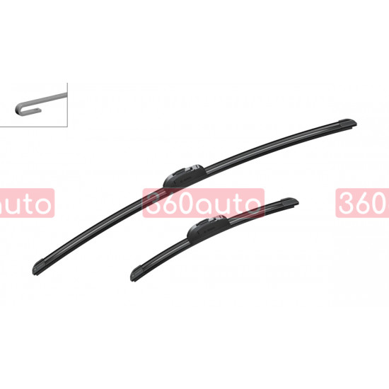 Передні двірники для Suzuki SX4 2006-2012 | Щітки склоочисника безкаркасні Bosch AeroTwin AR 654 S 650/340 мм