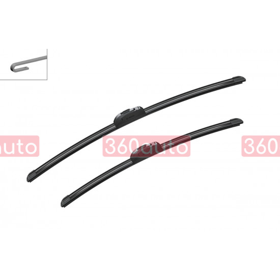 Передні двірники для Lexus GS 2005-2011 | Щітки склоочисника безкаркасні Bosch AeroTwin AR 606 S 600/500 мм