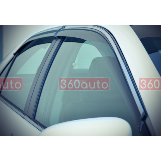 Дефлекторы окон на Toyota Camry XV50 2012-2014 с хром молдингом |Ветровики WELLvisors 3-847TY010
