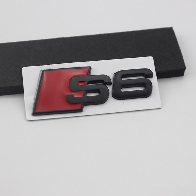 Автологотип шильдик емблема напис Audi S6 red black Emblems168798