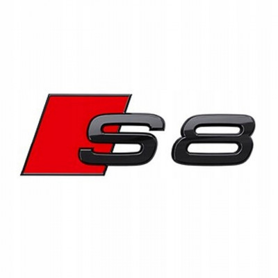 Автологотип шильдик емблема напис Audi S8 red black Emblems168799