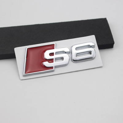 Автологотип шильдик эмблема надпись Audi S6 red chrome Emblems 168803