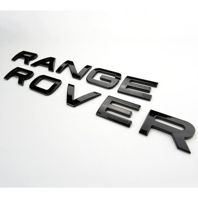 Автологотип шильдик емблема напис Land Rover Range Rover чорний глянець Lr062324