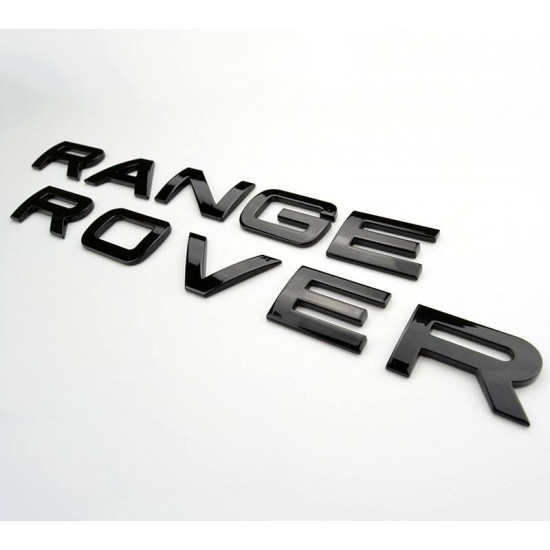Автологотип емблема напис Land Rover Range Rover чорний глянець Lr062324