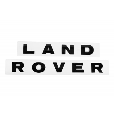 Автологотип шильдик емблема напис Land Rover чорний мат LR038657-LR038658-BLMATE