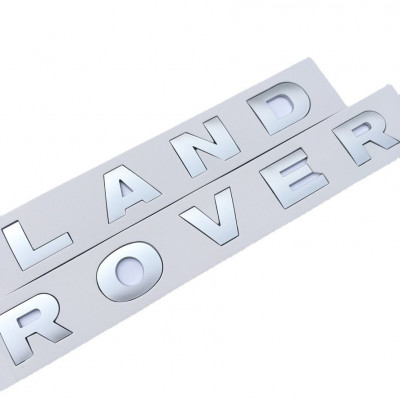 Автологотип шильдик емблема напис Land Rover сіра матова LR038657-LR038658