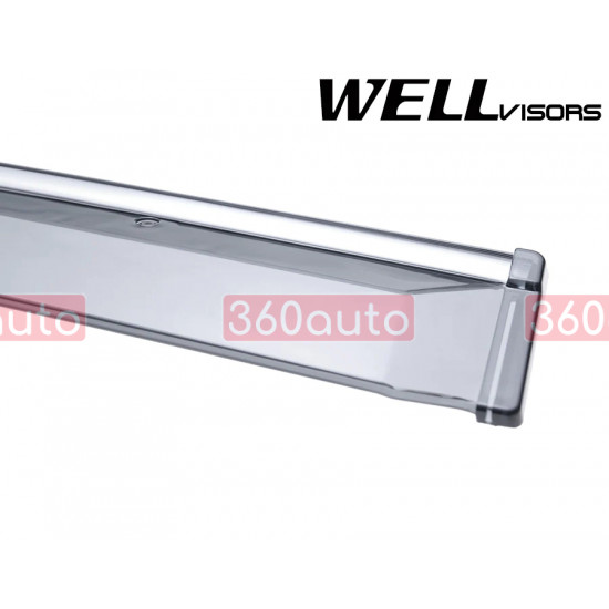 Дефлектори вікон для Honda Accord 2008-2013 з хром молдингом WELLvisors 3-847HD017