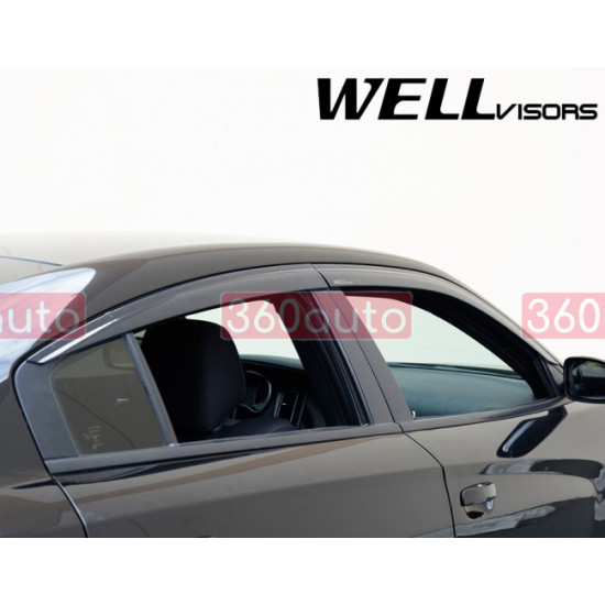 Дефлекторы окон на Chrysler Charger 2011- Premium Series |Ветровики WELLvisors 3-847DG007