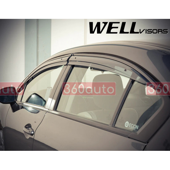 Дефлекторы окон на Honda Civic 2011-2015 Sedan Aerodyn Series |Ветровики WELLvisors 3-847HD010