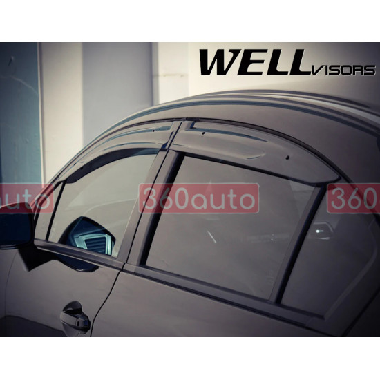 Дефлектори вікон для Honda Civic 2011-2015 Sedan Premium Series WELLvisors 3-847HD020
