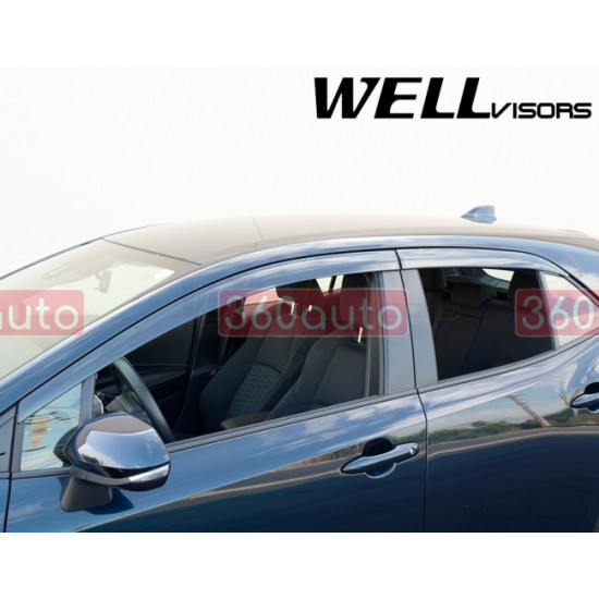 Дефлекторы окон на Toyota Corolla 2018- Hatchback Premium Series |Ветровики WELLvisors 3-847TY053