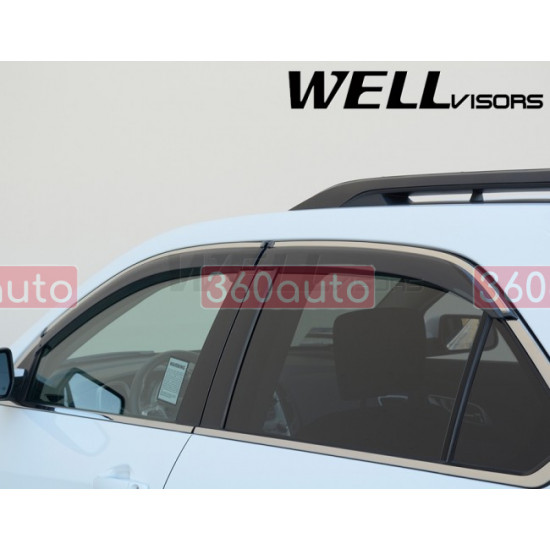 Дефлекторы окон на Chevrolet Equinox 2010-2017 с хром молдингом |Ветровики WELLvisors 3-847CH022