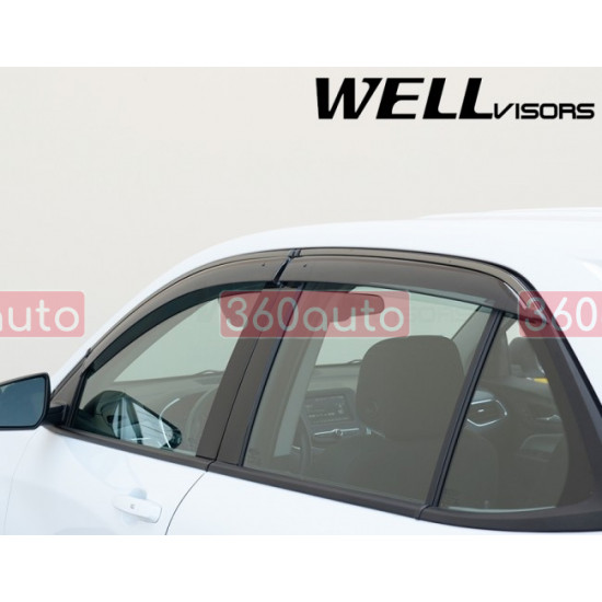 Дефлектори вікон для Chevrolet Equinox 2018- з хром молдингом WELLvisors 3-847CH020