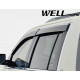 Дефлектори вікон для GMC Yukon XL, Cadillac Escalade ESV, Chevy Suburban 2015-2020 з хром молдингом WELLvisors 3-847CH024