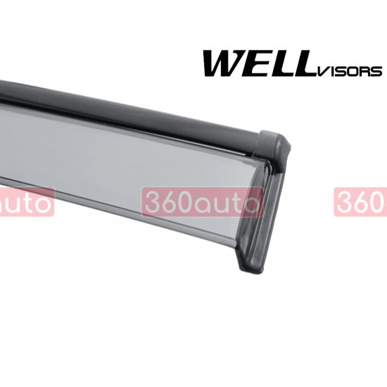 Дефлектори вікон для Ford Fusion 2013-2020 з чорним молдингом WELLvisors 3-847FD009