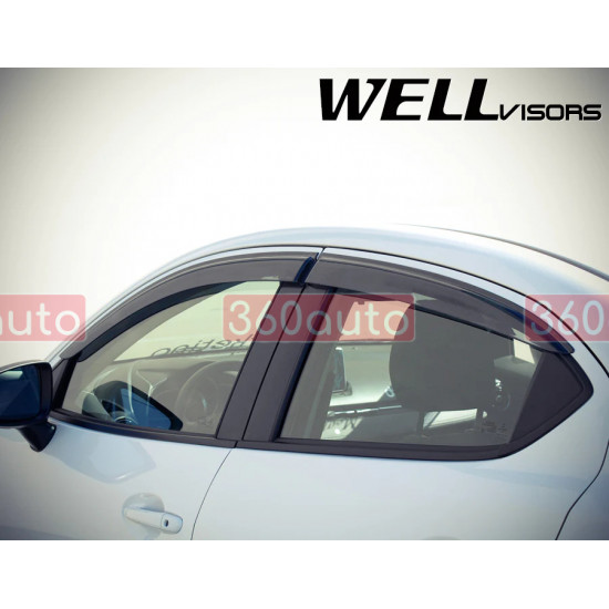 Дефлектори вікон для Toyota Yaris iA,  Scion iA 2016- Premium Series WELLvisors 3-847SC004