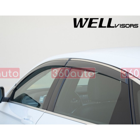 Дефлекторы окон на Chevrolet Impala 2014- с хром молдингом |Ветровики WELLvisors 3-847CH026