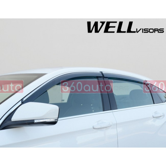 Дефлектори вікон для Chevrolet Impala 2014- з хром молдингом WELLvisors 3-847CH026