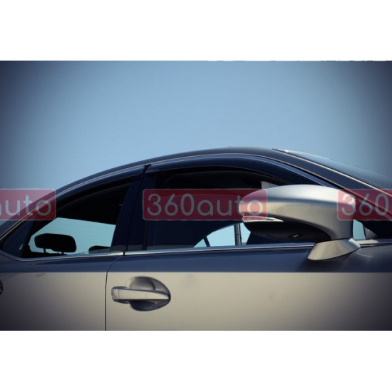 Дефлекторы окон на Lexus IS 2014- с хром молдингом |Ветровики WELLvisors 3-847LX018