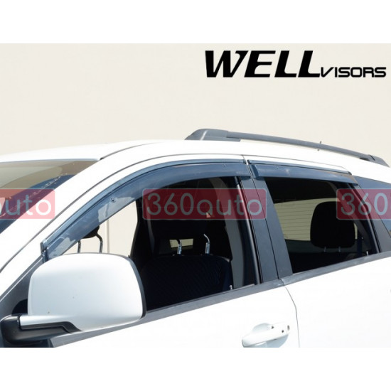 Дефлектори вікон для Chrysler Journey 2009-2020 з чорним молдингом WELLvisors 3-847DG001