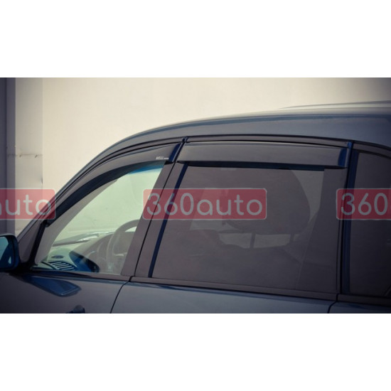 Дефлектори вікон для Acura MDX 2007-2013 з чорним молдингом WELLvisors 3-847AC003