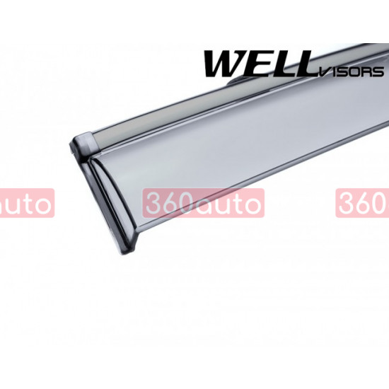 Дефлектори вікон для Acura MDX 2014- з чорним молдингом WELLvisors 3-847AC017