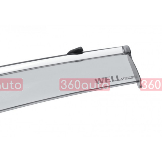 Дефлектори вікон для Lincoln MKC 2015-2019 з хром молдингом WELLvisors 3-847LC002