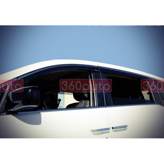 Дефлекторы окон на Honda Odyssey 2011-2017 с хром молдингом |Ветровики WELLvisors 3-847HD025