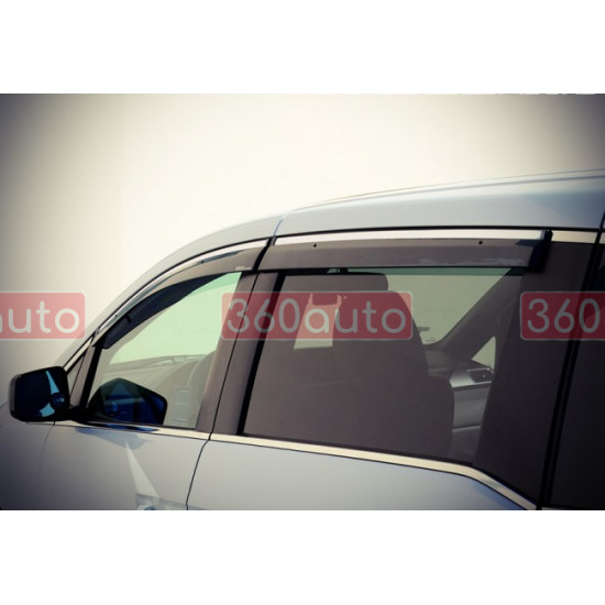 Дефлектори вікон для Honda Odyssey 2011-2017 з хром молдингом WELLvisors 3-847HD025