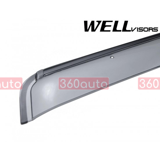 Дефлектори вікон для Mitsubishi Outlander 2014- з чорним молдингом WELLvisors 3-847MI004