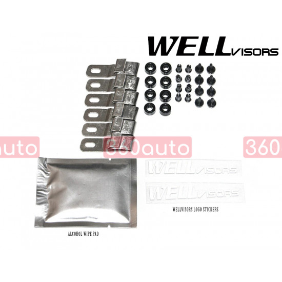 Дефлектори вікон для Mercedes R-class 2006-2012 з хром молдингом WELLvisors 3-847MB012