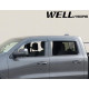 Дефлектори вікон для Dodge Ram 1500 2019- CrewCab з чорним молдингом WELLvisors 3-847DG010