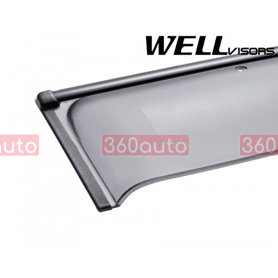 Дефлектори вікон для Toyota RAV4 2013-2018 з чорним молдингом WELLvisors 3-847TY029