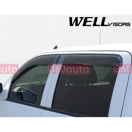 Дефлектори вікон для Chevrolet Silverado, GMC Sierra 2014-2018 CrewCab Premium Series WELLvisors 3-847CH012