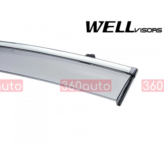 Дефлектори вікон для Kia Sorento 2014- з хром молдингом WELLvisors 3-847KA011