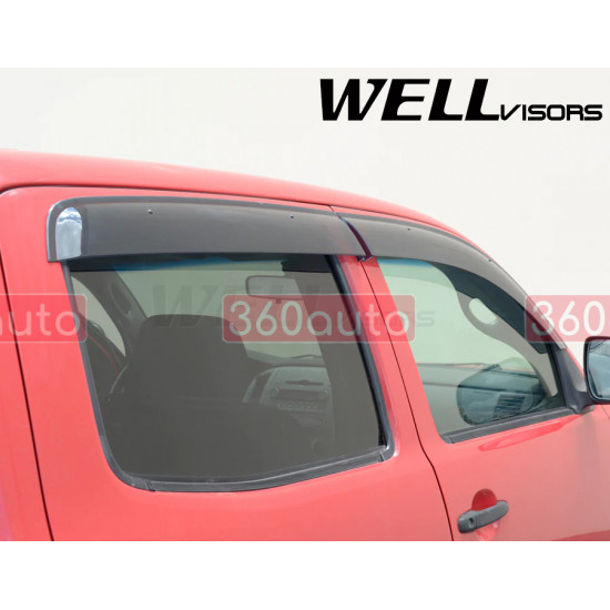 Дефлектори вікон для Toyota Tacoma 2005-2015 Double Cab Premium Series WELLvisors 3-847TY032
